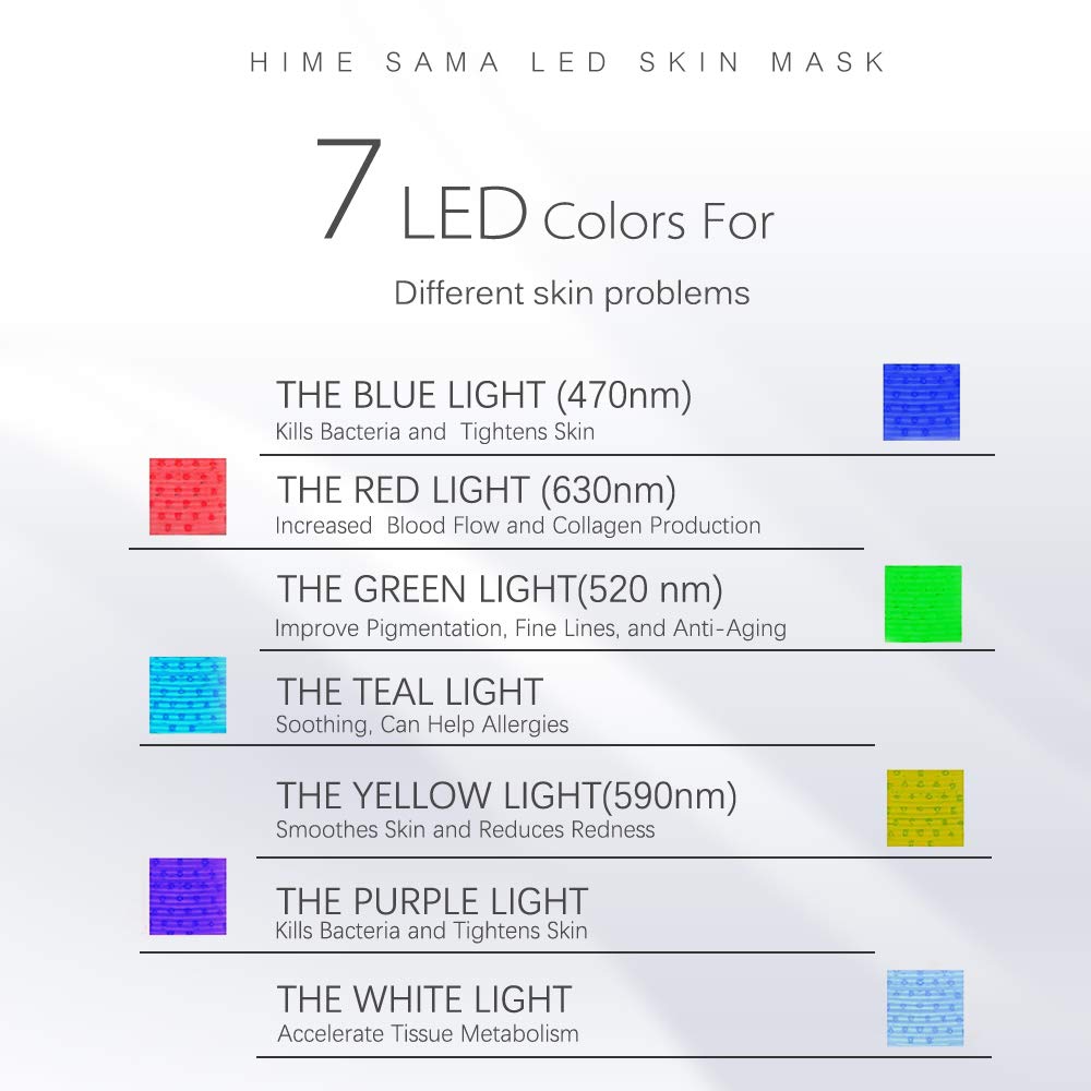 LED Light Therapy Mask for Face HIME SAMA